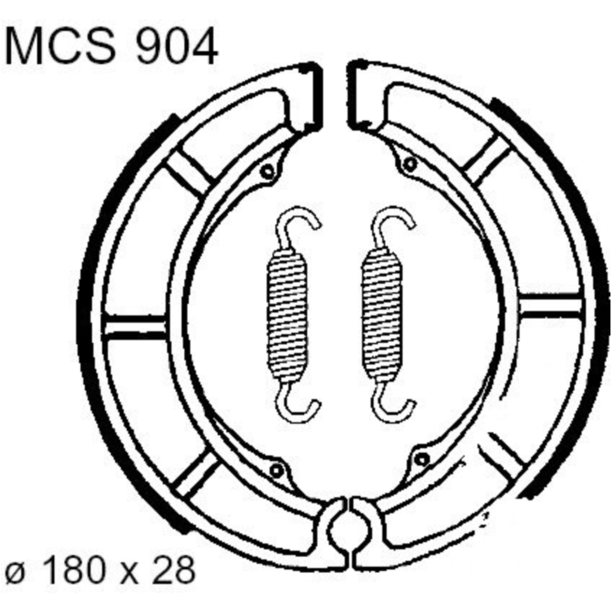 Trw mcs904 bremsbacken mit feder von TRW