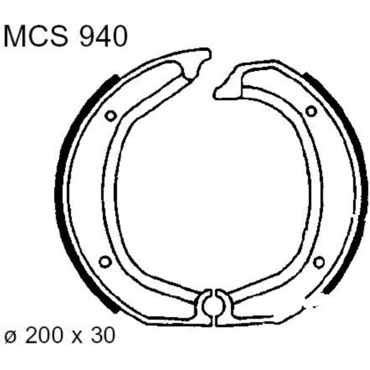 Trw mcs940 bremsbacken ohne feder von TRW