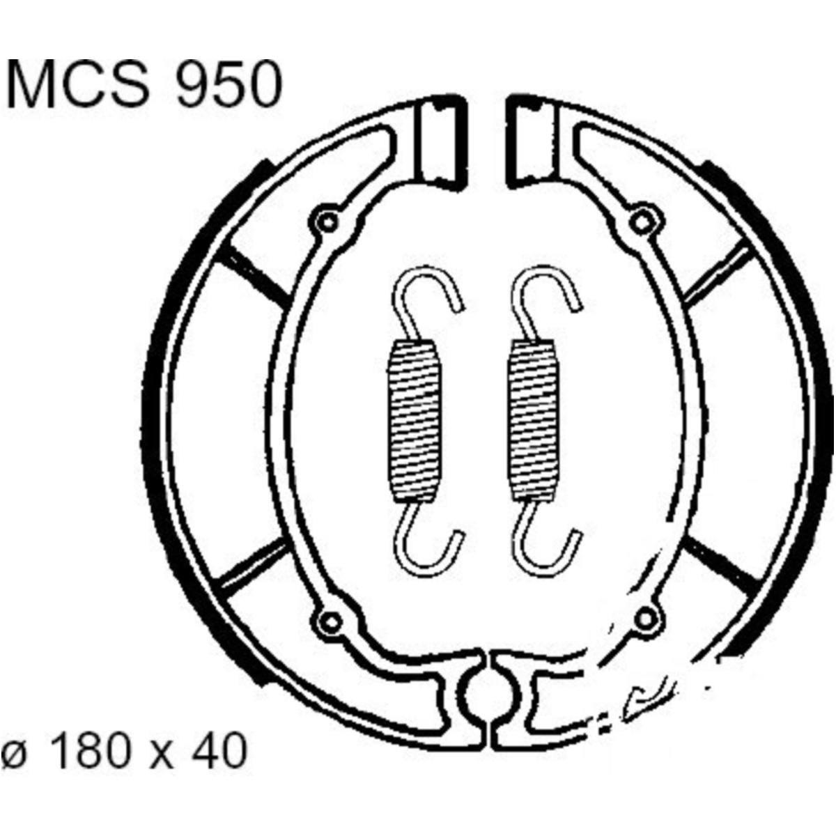 Trw mcs950 bremsbacken mit feder von TRW