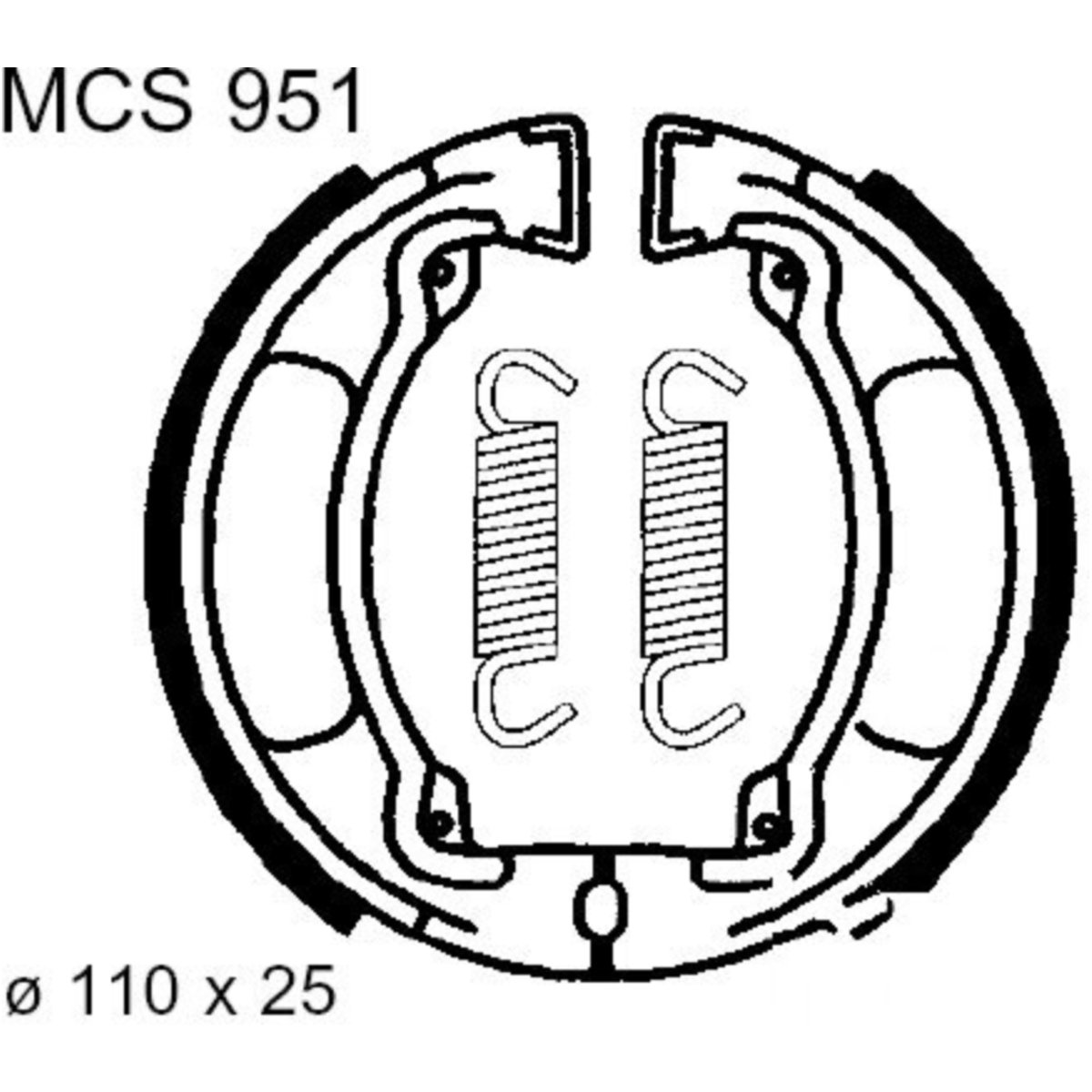 Trw mcs951 bremsbacken mit feder von TRW