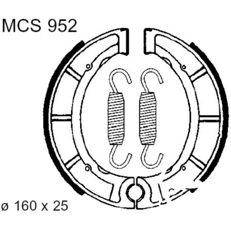 Trw mcs952 bremsbacken mit feder von TRW