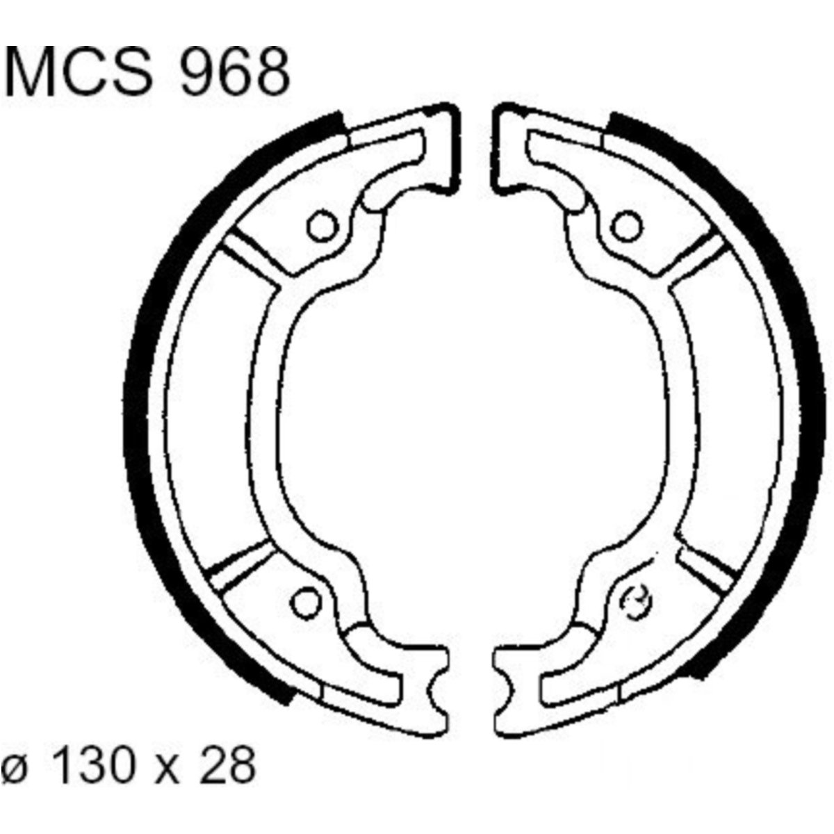 Trw mcs968 bremsbacken mit feder von TRW