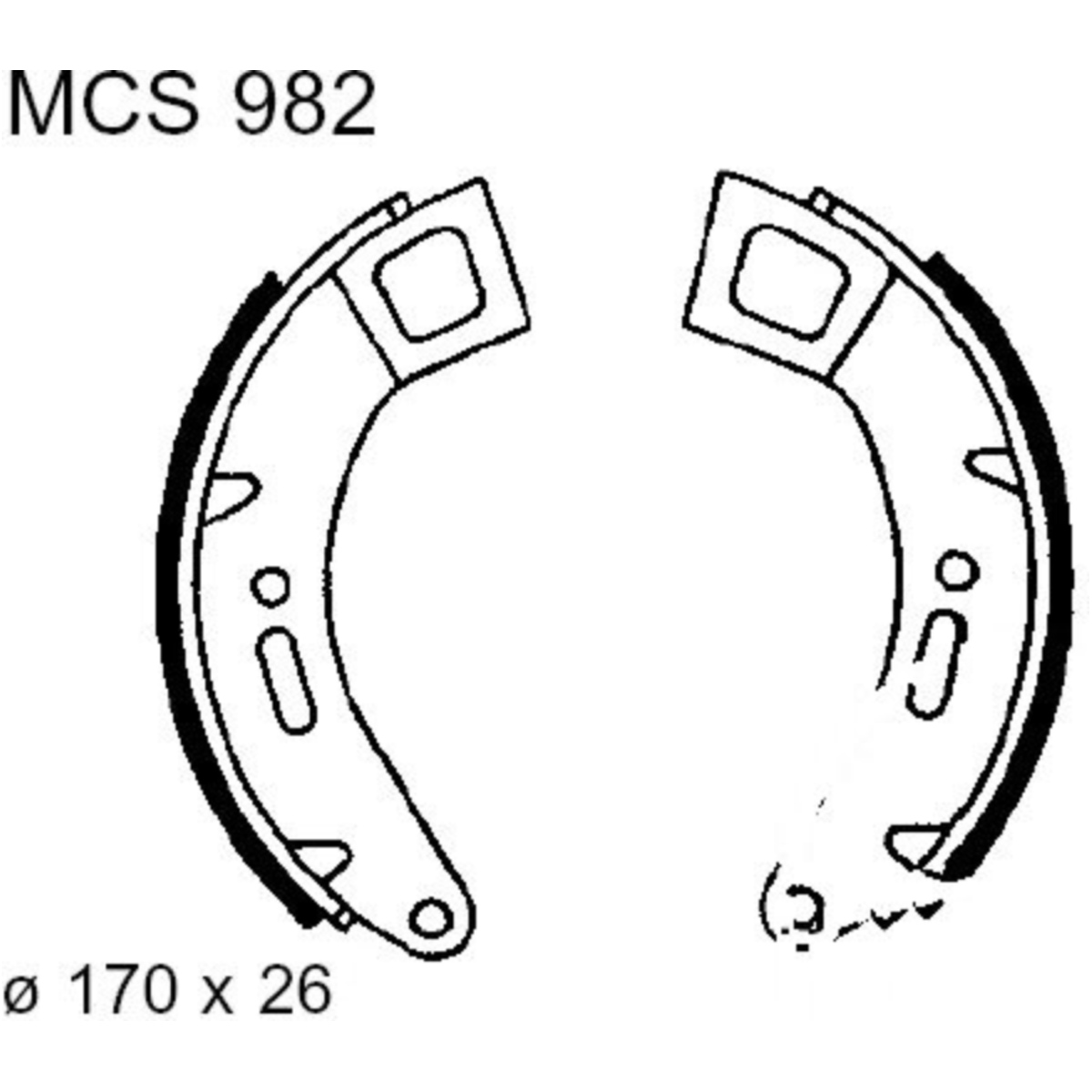 Trw mcs982 bremsbacken ohne feder von TRW