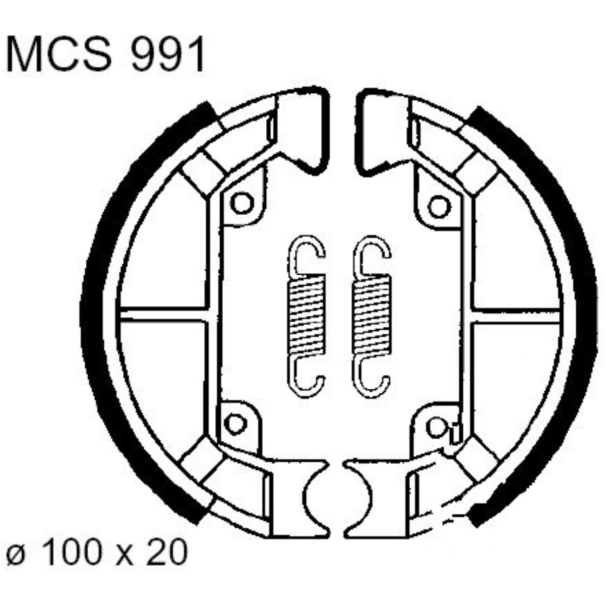 Trw mcs991 bremsbacken mit feder von TRW