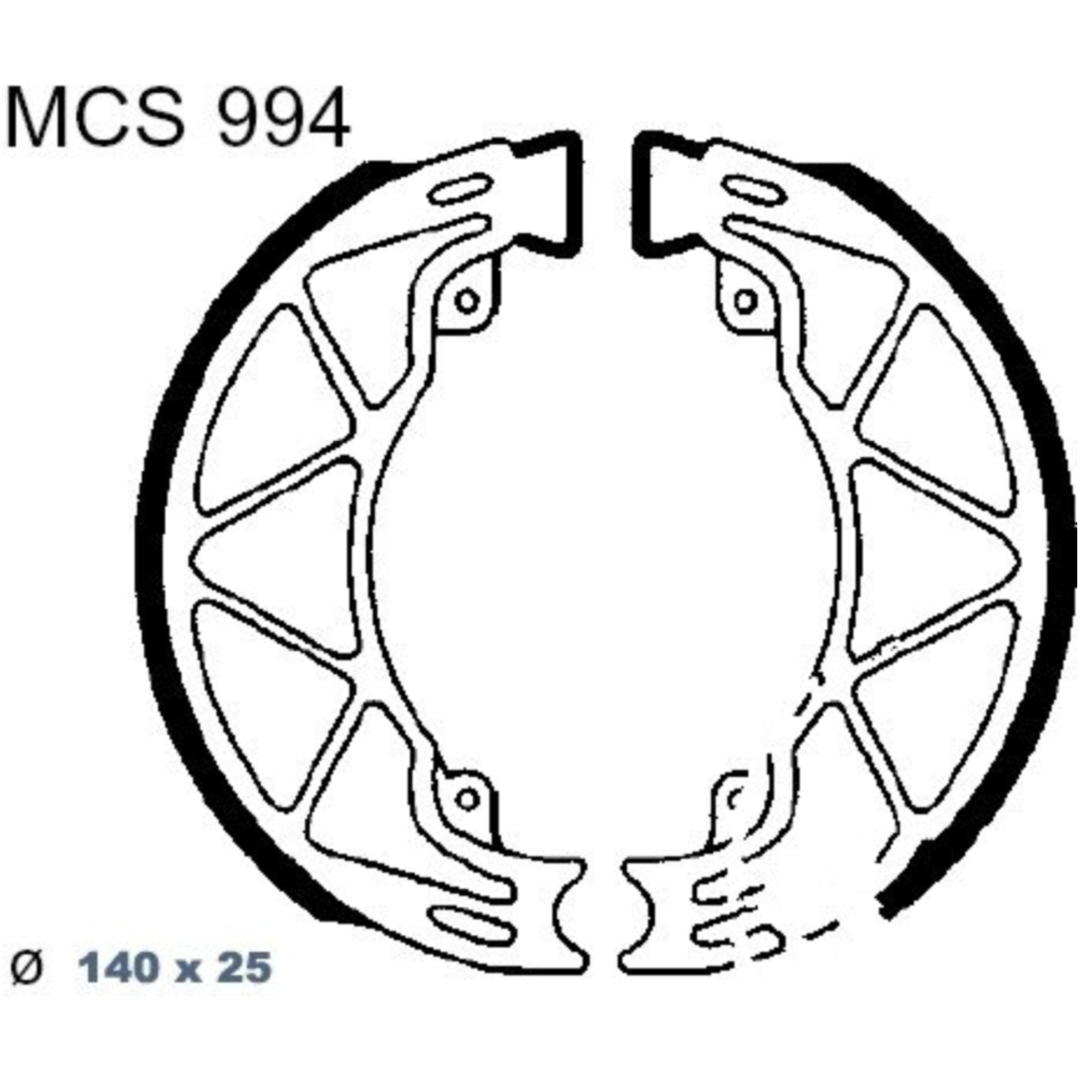 Trw mcs994 bremsbacken mit feder von TRW