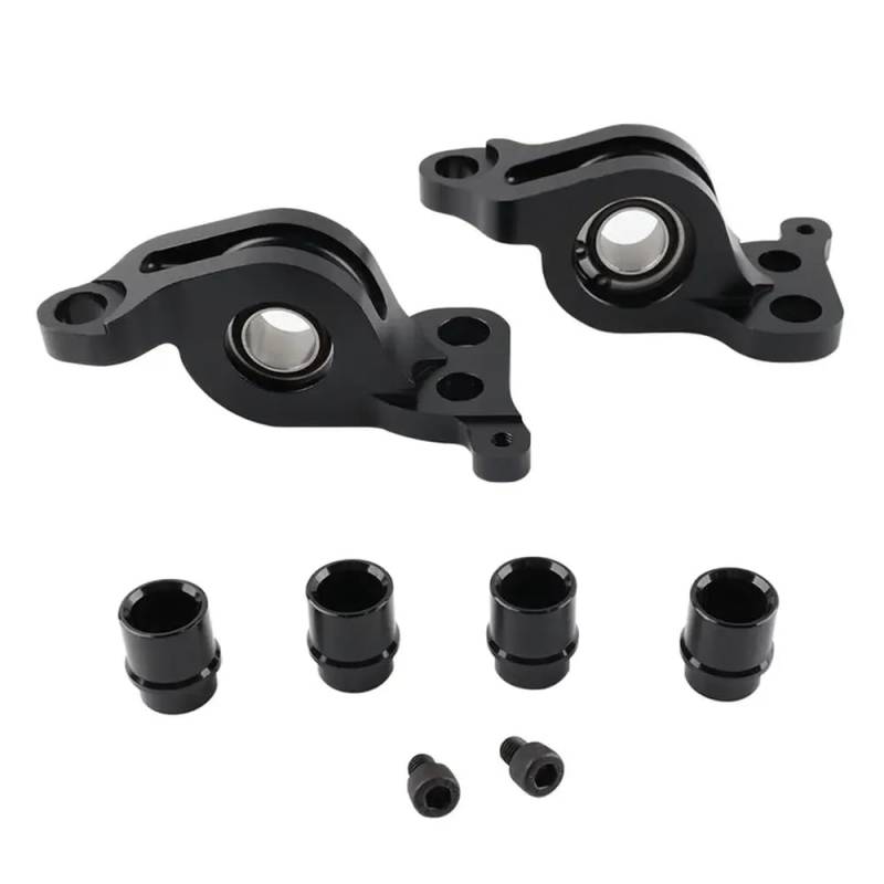 Motorradzubehör Sphärisches Compliance-Halterungsset Kompatibel mit Civic 1.6L 92–95 und Integra 1.8L 94–01 aus Billet-Aluminium in Schwarz und Silber Zubehör(Black) von TReCVd