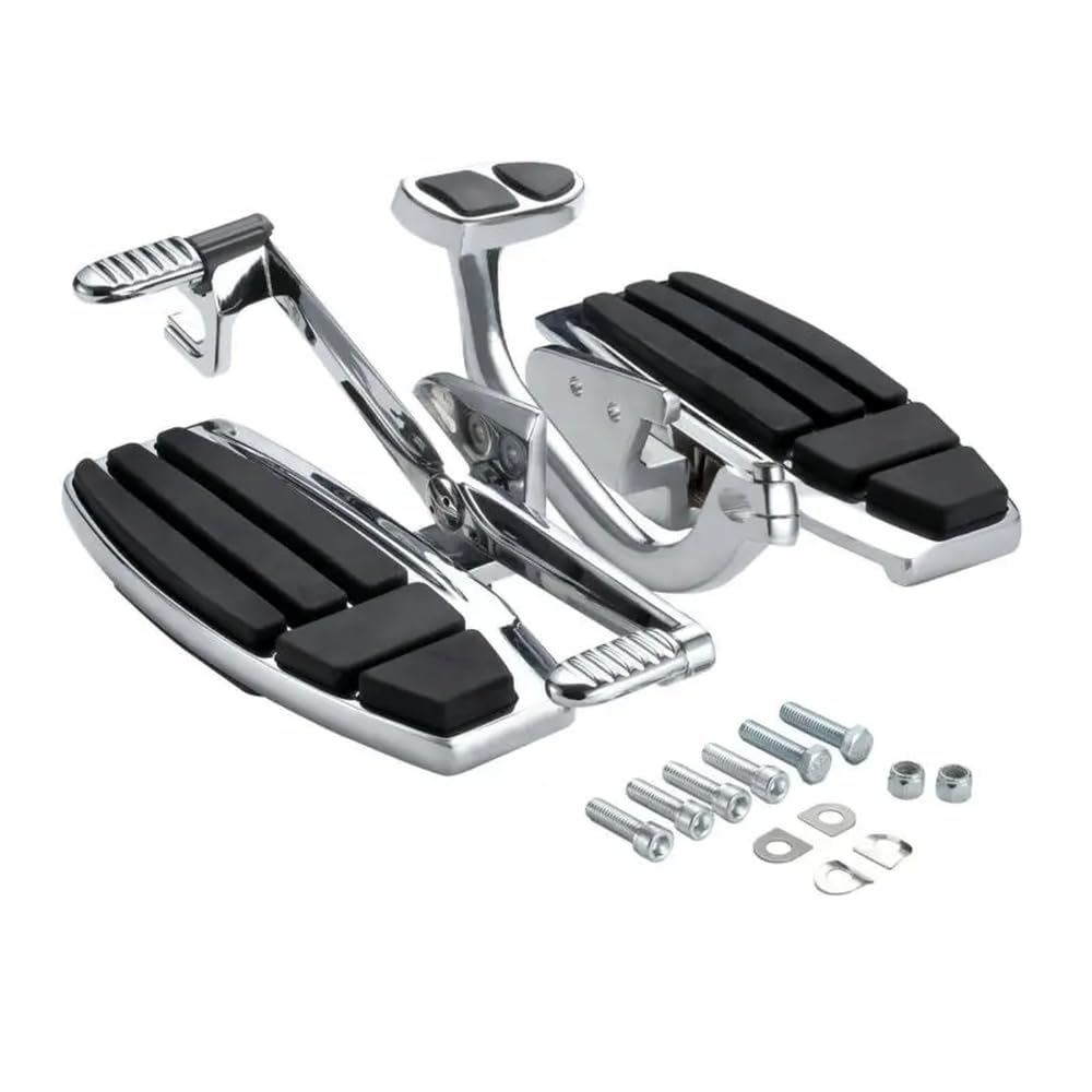 Trittbrett-Kit-Pedal Kompatibel mit Motorradfahrer mit Goldwing GL1800 F6B-Modellen von 2001 bis 2017 und 2014 bis 2015(Chrome) von TReCVd