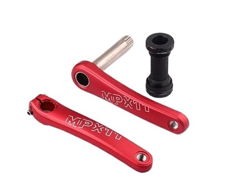 MPX11 MTB Hohle Einteilige Scheibe Links/Rechts Kurbel Fahrrad GXP Direct Mount Disc (Color : 170mm+center shaft, Size : Red) von TRgqify-KM