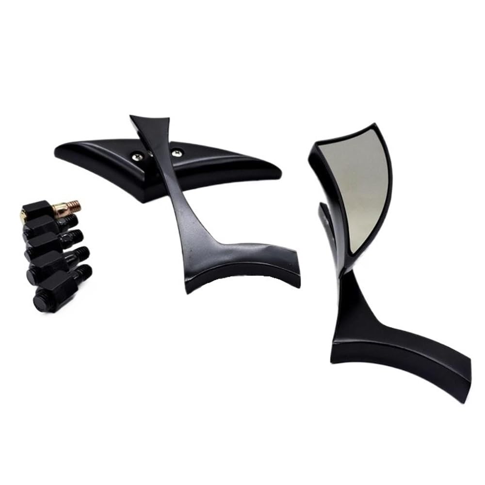 Motorcycle Mirrors Set Universal Motorcycle Rearview Mirror Racing Bike Mirror Adjustable Reflective Side Mirrors for Motorcycles ATVs and Scooter Easy to Install and Adjust Provides Clear Vision(Blac von TRgqify-KM