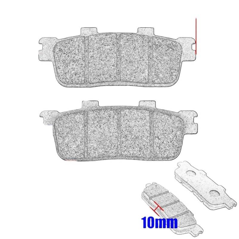 Motorrad Vorne Oder Hinten Bremsbeläge Kompatibel 125 300 RV250 GTS250(2 Pair Front) von TRyYCB