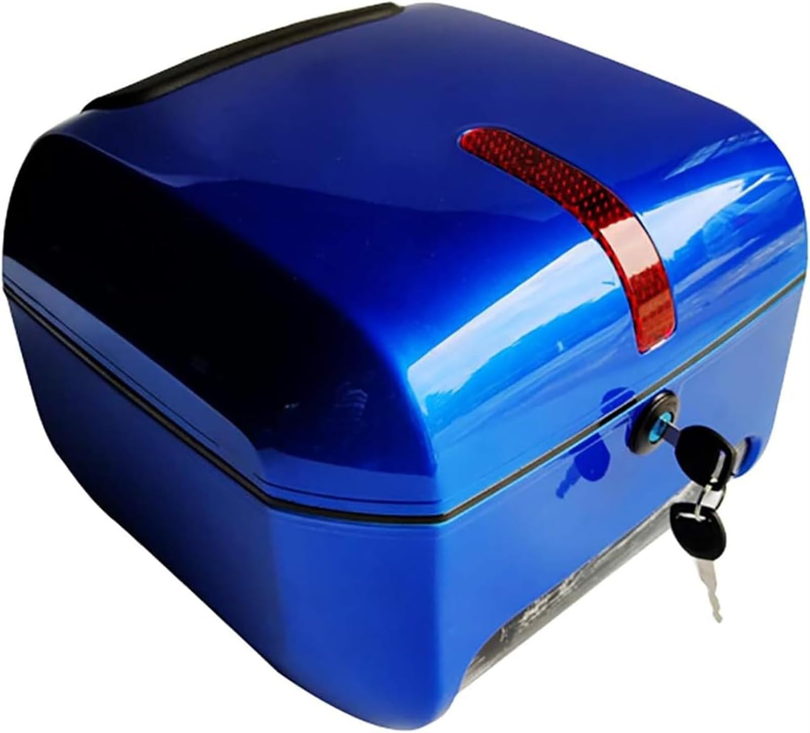 28L Motorrad-Heckbox-Kofferraum, Roller-Reise-Aufbewahrungsbox Mit Rückenlehne Und Montagematerial, Wasserdichter Motorrad-Kofferraum Universal-Motorrad-Topcase(Blue) von TS TAC-SKY