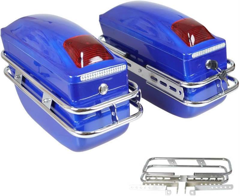 48L Motorrad Heckbox Top Case Motorrad Satteltaschen Roller Universal Gepäck Kofferraum wasserdichte Aluminium Gepäck Helm Box Mit Sicherheitsschloss von TS TAC-SKY