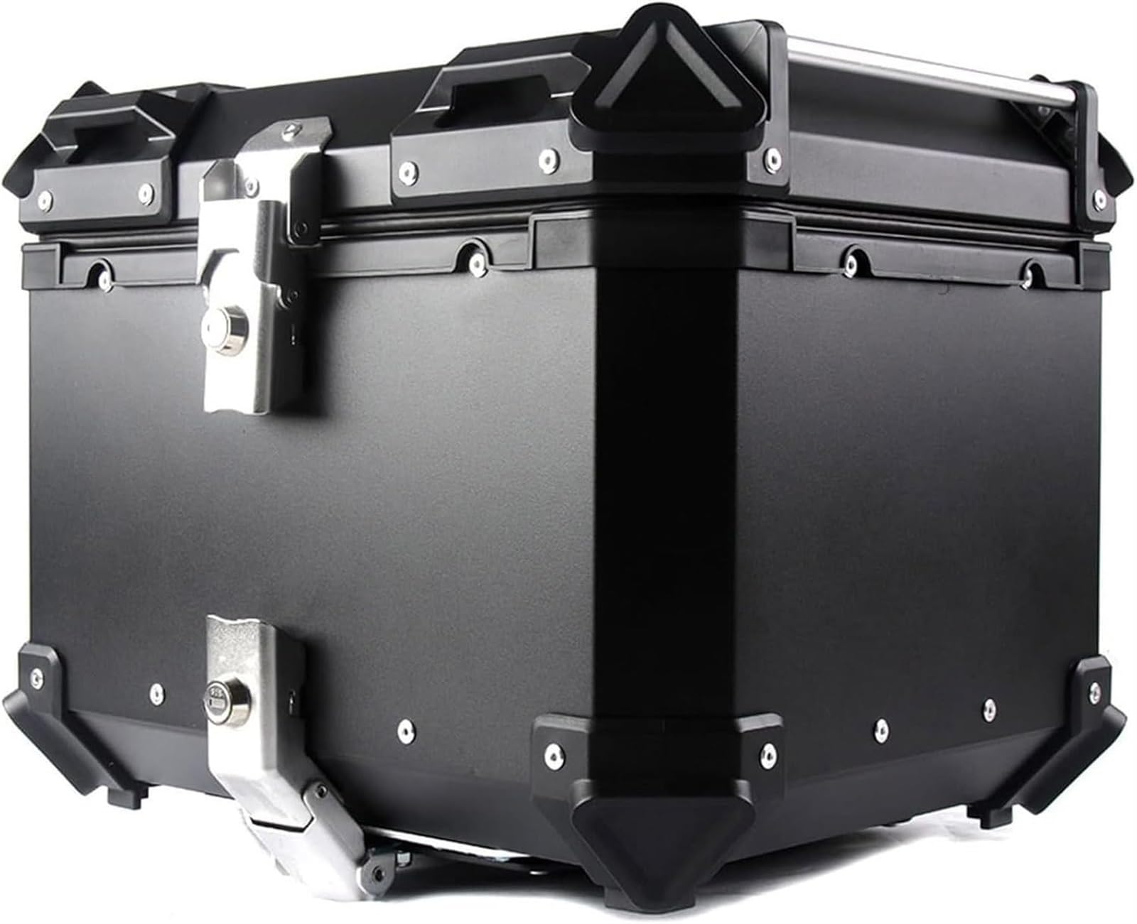 Motorrad-Topcase, Motorrad-Kofferraumgepäck Mit Sicherheitsschloss Und Weicher Rückenlehne, Robustes Aluminium-Motorrad-Top-Case, Universelles Motorrad-Heckbox(Black,100L) von TS TAC-SKY