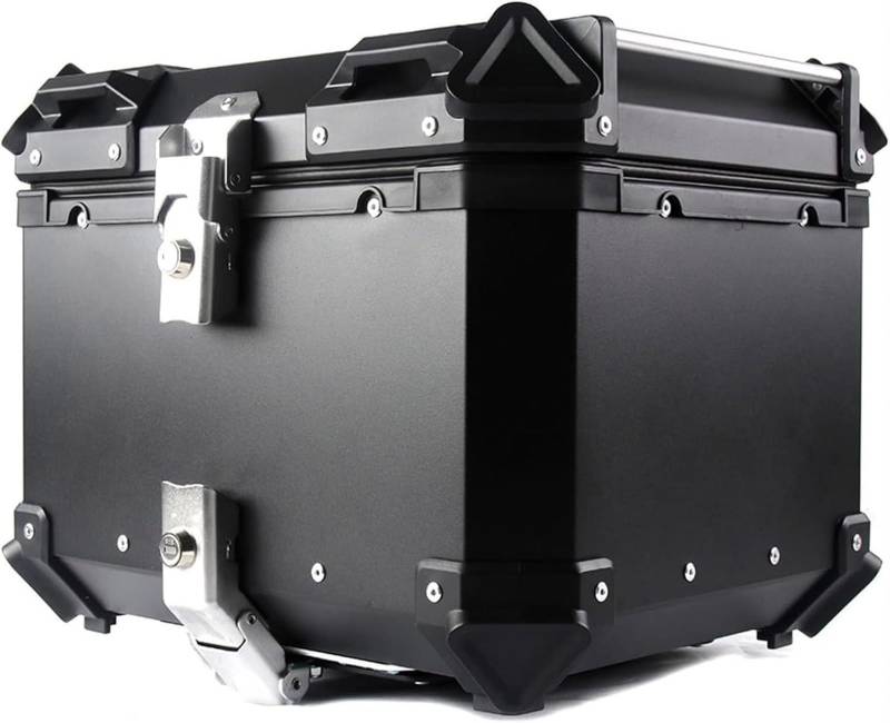 Motorrad-Topcase, Motorrad-Kofferraumgepäck Mit Sicherheitsschloss Und Weicher Rückenlehne, Robustes Aluminium-Motorrad-Top-Case, Universelles Motorrad-Heckbox(Black,36L) von TS TAC-SKY