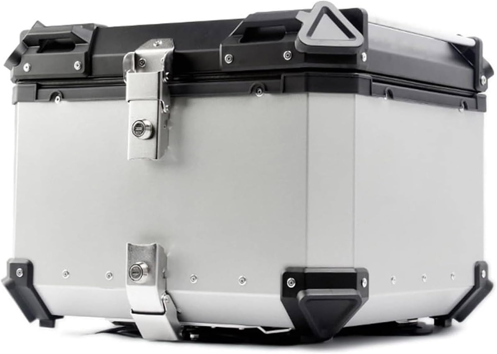 Motorrad-Topcase, Motorrad-Kofferraumgepäck Mit Sicherheitsschloss Und Weicher Rückenlehne, Robustes Aluminium-Motorrad-Top-Case, Universelles Motorrad-Heckbox(Silver,36L) von TS TAC-SKY