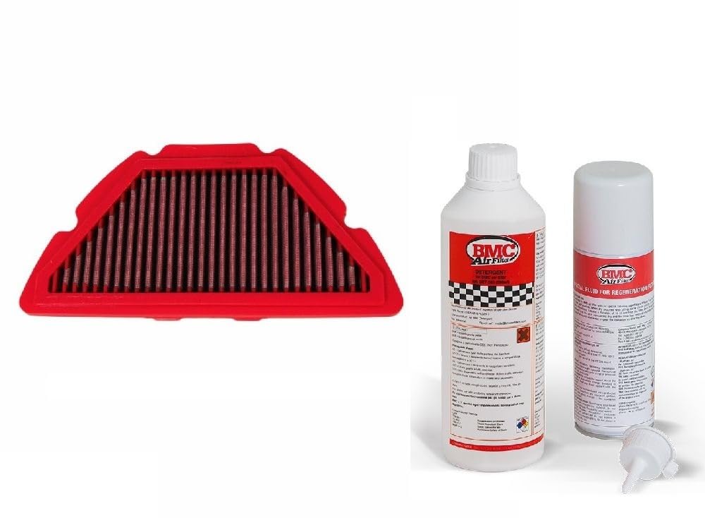 BMC Sportluftfilter Luftfilter+Reiniger Set kompatibel mit Yamaha YZF-R1 RN19 Bj. 2007-2008 von TSS Handel