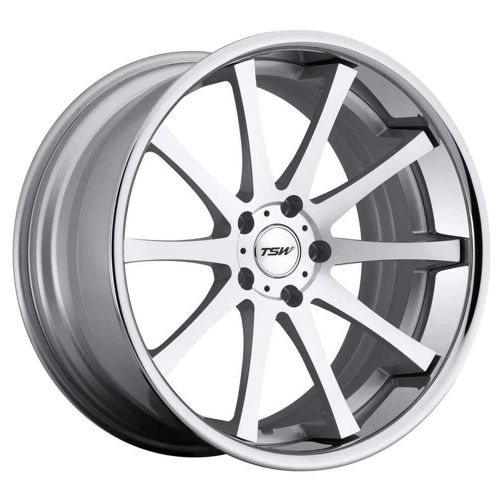 TSW Jerez Silberrad mit Chromlippen-Finish (18 x 10,5 Zoll / 5 x 114 mm, 27 mm Offset) von TSW