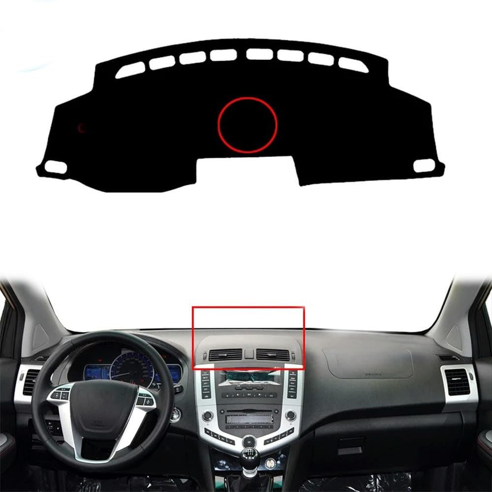 TSXB - Auto Armaturenbrett Abdeckungen Matte Schatten Kissen Pad Teppiche Licht Pad Anti-UV Teppiche Anti-Rutsch-Matte passt für BYD S6 2011 2012 2013 2014 2015 von TSXB