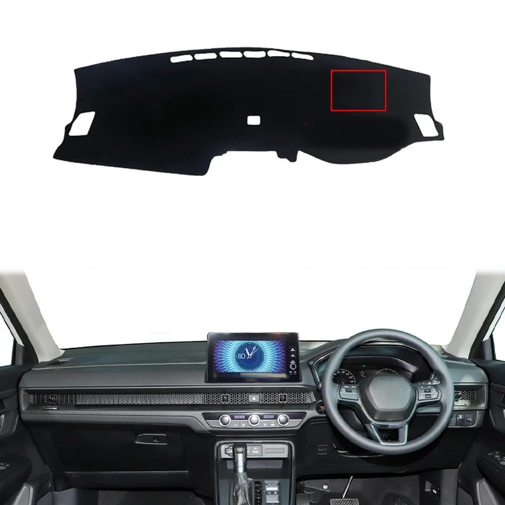 TSXB - Auto Armaturenbrett Abdeckungen Matte Schatten Kissen Pad Teppiche Licht Pad Anti-UV Teppiche Anti-Rutsch-Matte passt für Honda CR-V CRV 6 RS EX EX-L Hybrid 2023 2024 von TSXB