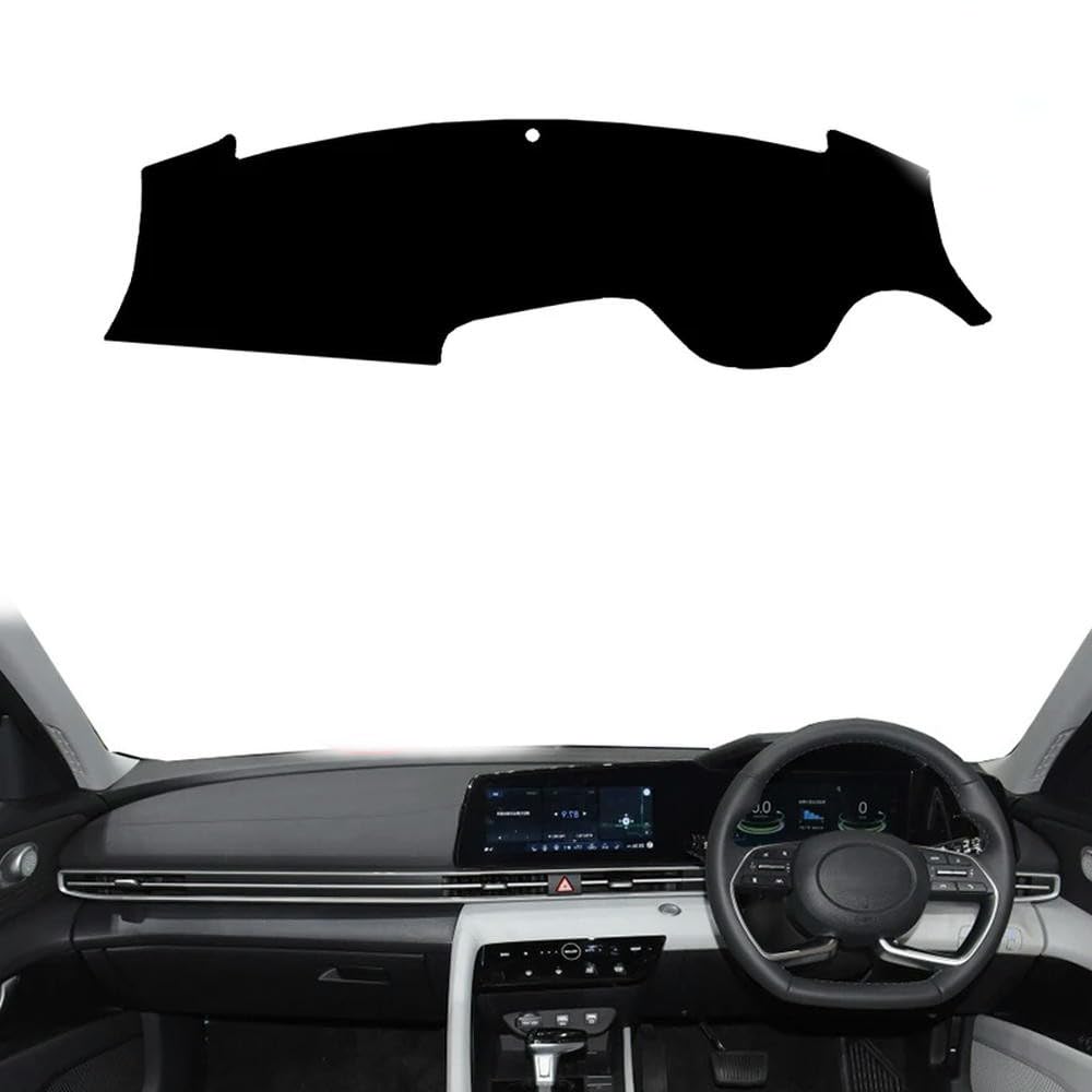 TSXB - Auto Armaturenbrett Abdeckungen Matte Schatten Kissen Pad Teppiche Licht Pad Anti-UV Teppiche Anti-Rutsch-Matte passt für Hyundai Elantra Avante i30 Sedan CN7 2020 2021 2022 von TSXB