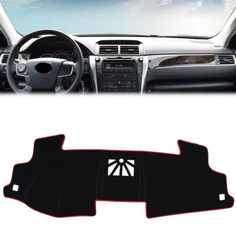 TSXB - Auto Armaturenbrett Abdeckungen Matte Schatten Kissen Pad Teppiche Licht Pad Anti-UV Teppiche Anti-Rutsch-Matte passt für Toyota Camry 50 XV50 2012 2013 2014 2015 2016 2017 von TSXB