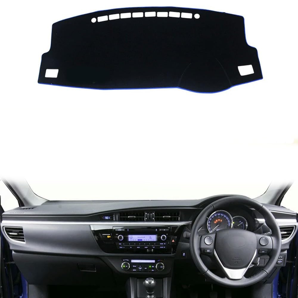 TSXB - Auto Armaturenbrett Abdeckungen Matte Schatten Kissen Pad Teppiche Licht Pad Anti-UV Teppiche Anti-Rutsch-Matte passt für Toyota Corolla E160 E170 E180 2014-2017 2018 von TSXB