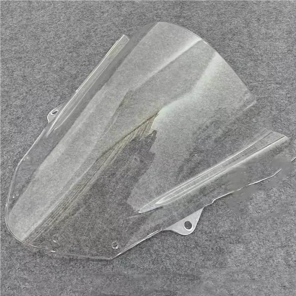 Fliegengitter Visier Protector Für KA&was&AKI ZX6R Ninja 636 ZX-6R ZX636 2019 2020 2021 2022 2023 Motorrad Windschutzscheibe Windschutz Double Bubble Windabweiser(Transparent) von TTADINUDD