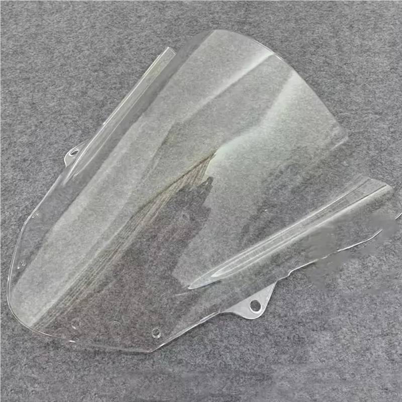 Fliegengitter Visier Protector Für KA&was&AKI ZX6R Ninja 636 ZX-6R ZX636 2019 2020 2021 2022 2023 Motorrad Windschutzscheibe Windschutz Double Bubble Windabweiser(Transparent) von TTADINUDD