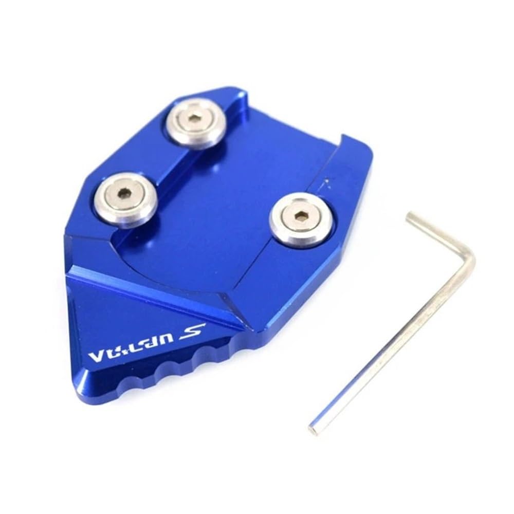 Motorrad CNC Ständer Fuß Seite Stehen Verlängerung Pad Unterstützung Platte Vergrößern Für KA&was&AKI Vu&lc&an S VN650 VN 650 2015-2021(Blue) von TTADINUDD