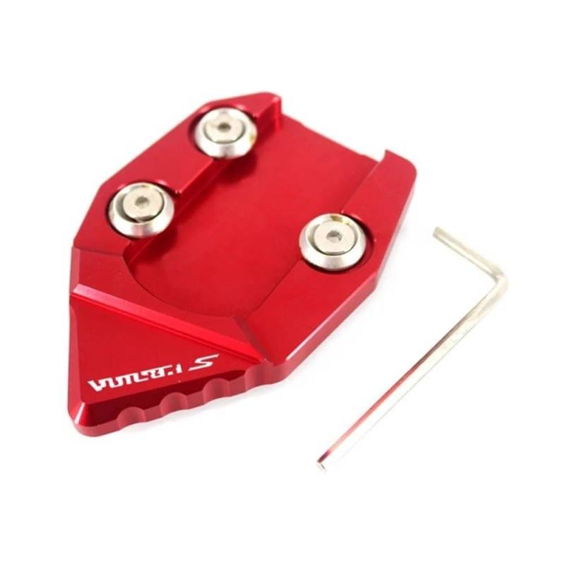 Motorrad CNC Ständer Fuß Seite Stehen Verlängerung Pad Unterstützung Platte Vergrößern Für KA&was&AKI Vu&lc&an S VN650 VN 650 2015-2021(Red) von TTADINUDD