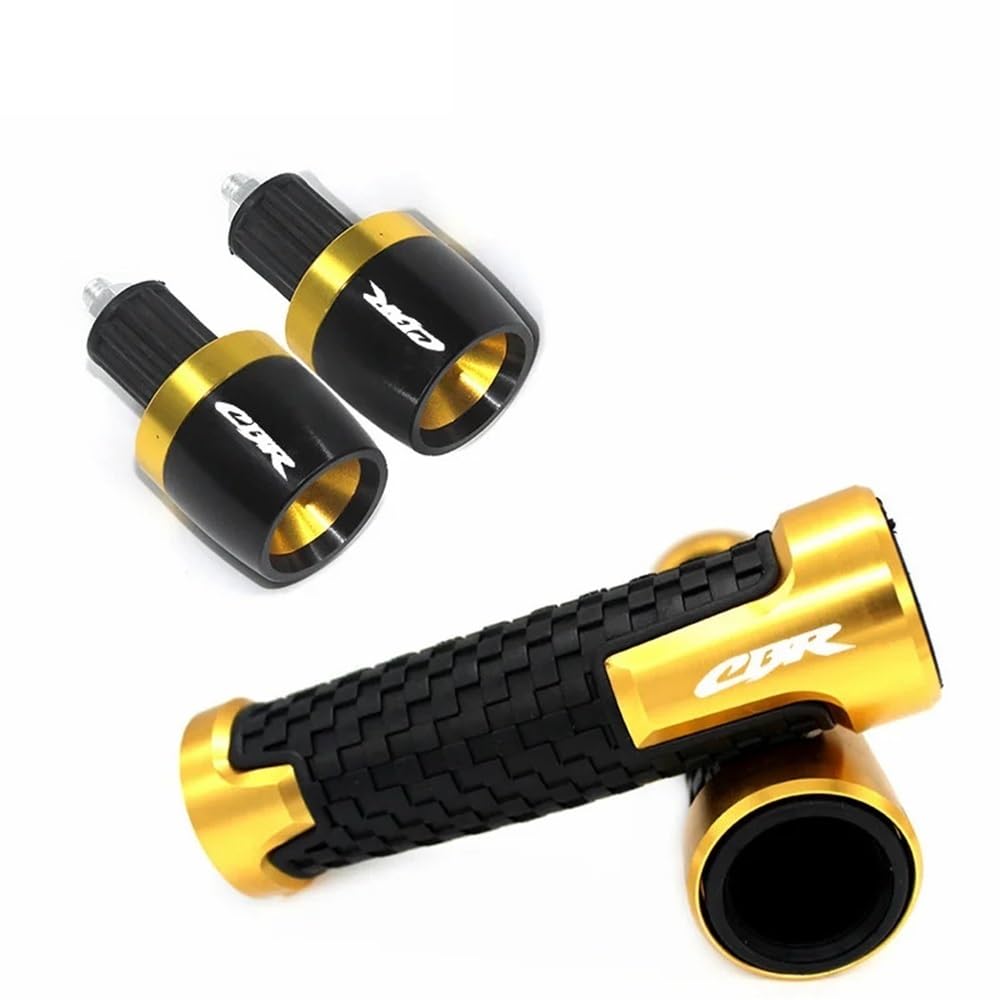 Motorrad Lenkergriffe Griffe Für H&ONDA CBR 600 F2 F3 F4 F4i CB599 CBR600RR CBR1000RR CB900RR 7/8'' 22mm Motorrad Lenker Grip Ende Griff Bargrips(A Set Gold) von TTADINUDD