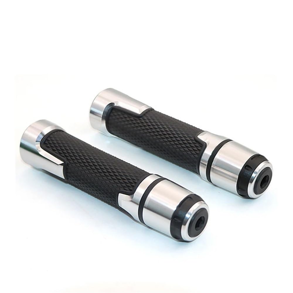 Motorrad Lenkergriffe Griffe Für H&ONDA Forza 750 Forza750 2020 2021 2022 Motorrad 22mm Lenker Griffe Griff Bar Hand Enden Stecker(Silver) von TTADINUDD