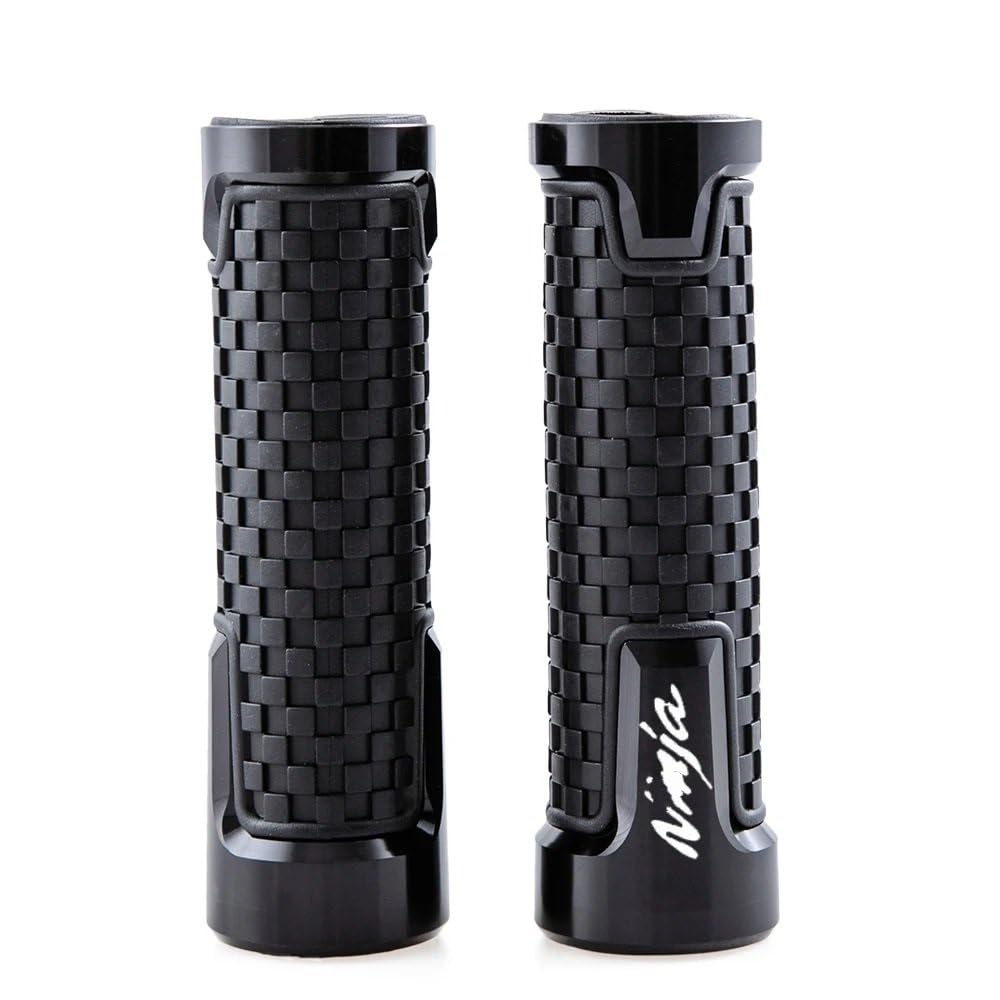 Motorrad Lenkergriffe Griffe Für KA&was&AKI ZX10R ZX12R ZX6R ZX9R ZX14R Ninja 250 300 400 650R Z650 Z750 Z1000 7/8'' 22MM Universal Motorrad Lenker Griff Grips End(Black) von TTADINUDD