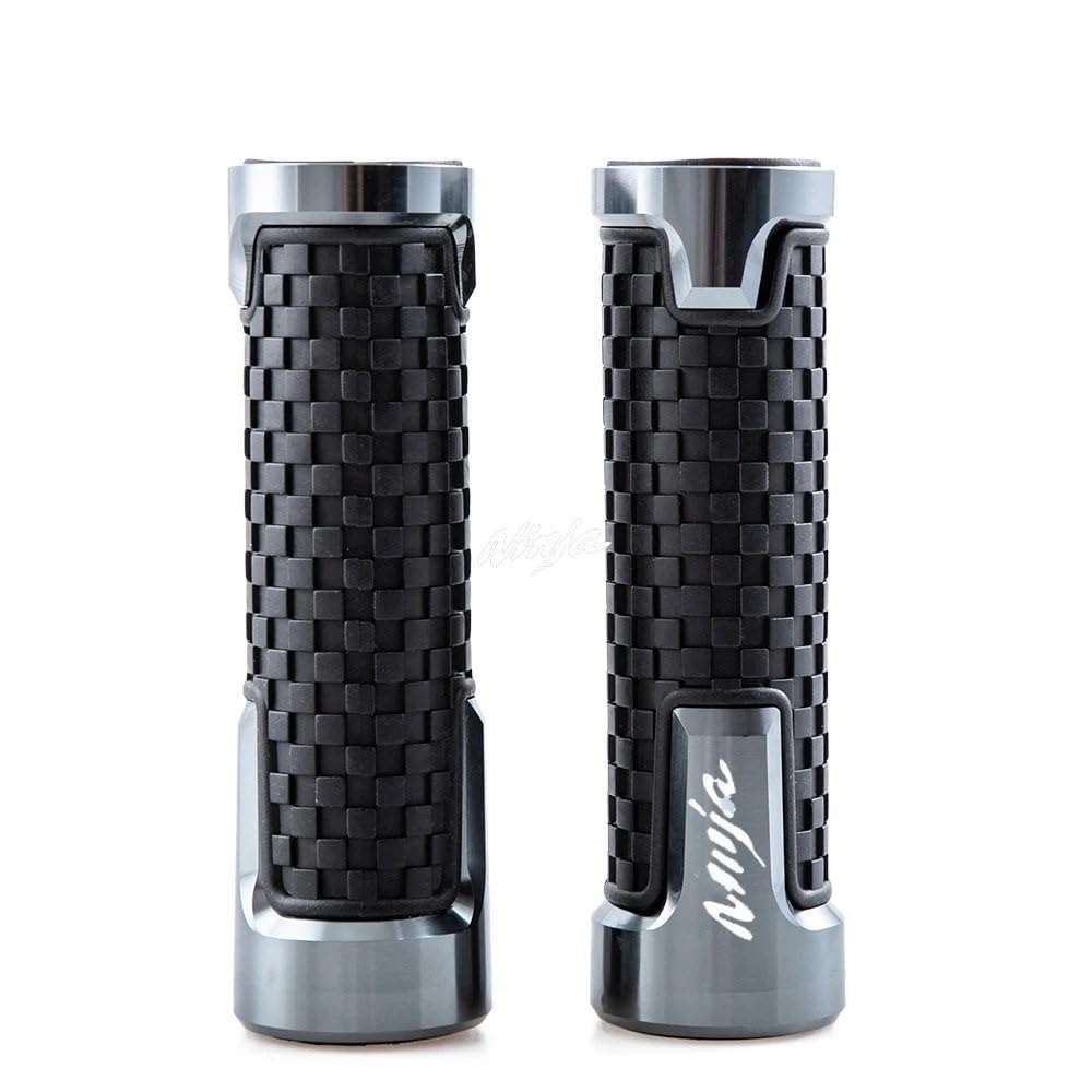 Motorrad Lenkergriffe Griffe Für KA&was&AKI ZX10R ZX12R ZX6R ZX9R ZX14R Ninja 250 300 400 650R Z650 Z750 Z1000 7/8'' 22MM Universal Motorrad Lenker Griff Grips End(Gray) von TTADINUDD