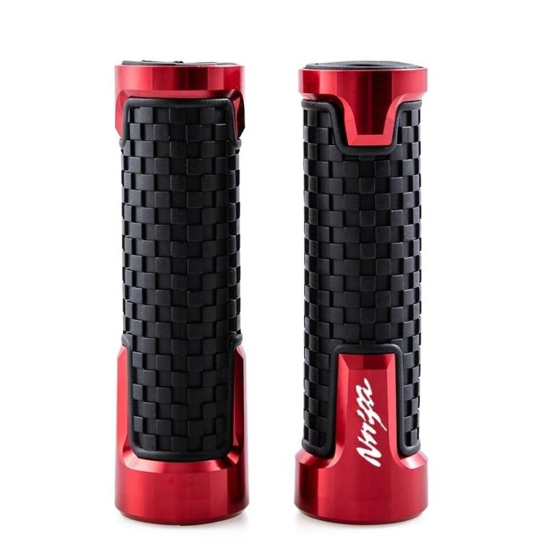 Motorrad Lenkergriffe Griffe Für KA&was&AKI ZX10R ZX12R ZX6R ZX9R ZX14R Ninja 250 300 400 650R Z650 Z750 Z1000 7/8'' 22MM Universal Motorrad Lenker Griff Grips End(Red) von TTADINUDD