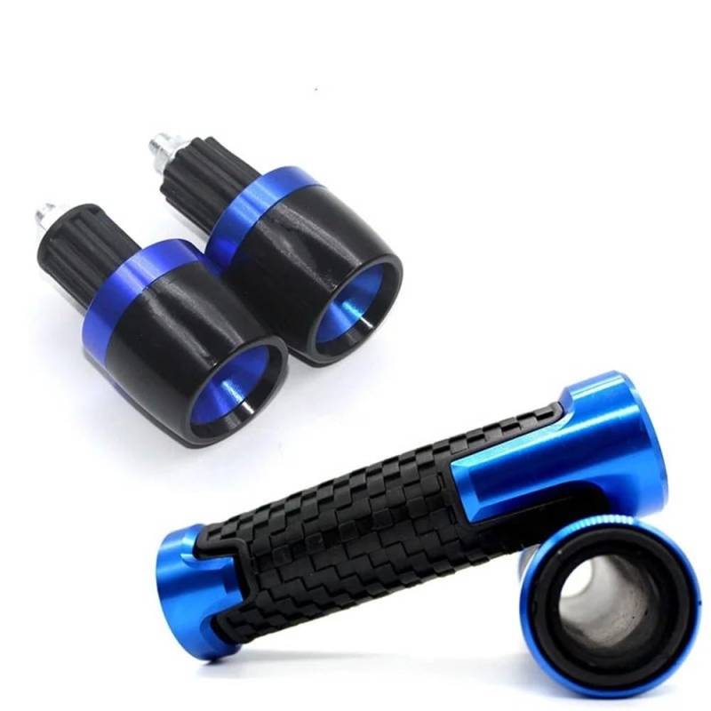 Motorrad Lenkergriffe Griffe Für Y&AMA&HA FZ6 FZ-6 ZF6N FZ6R Alle Jahr Motorrad 7/8 "22MM CNC Lenker Griffe Griff Bar Grip End Kappe Stecker(C-Blue) von TTADINUDD