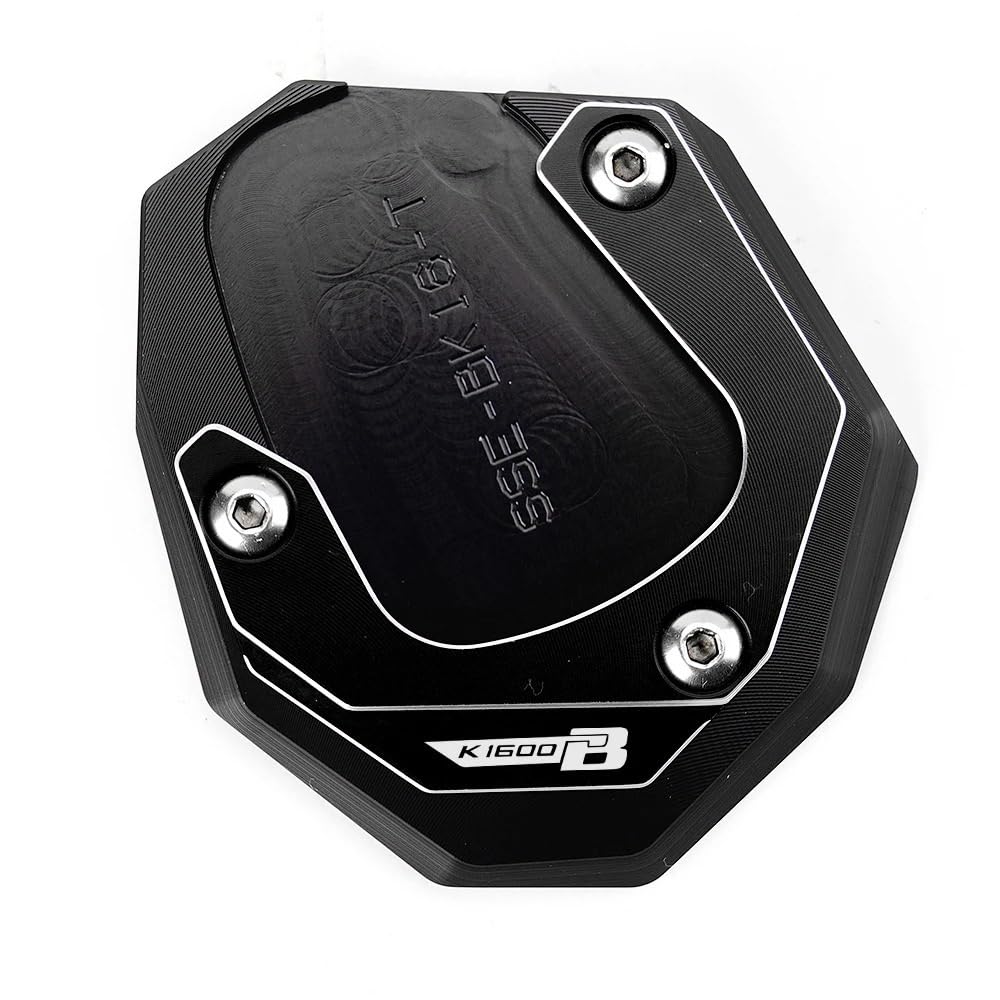 Motorrad Seitenständerpolster Für B&MW K1600B K1600GT K1600 GTL 2017-2023 CNC Motorrad Kickstand Verlängerung Fuß Seite Stehen Vergrößern Pad(Black-K1600B) von TTADINUDD