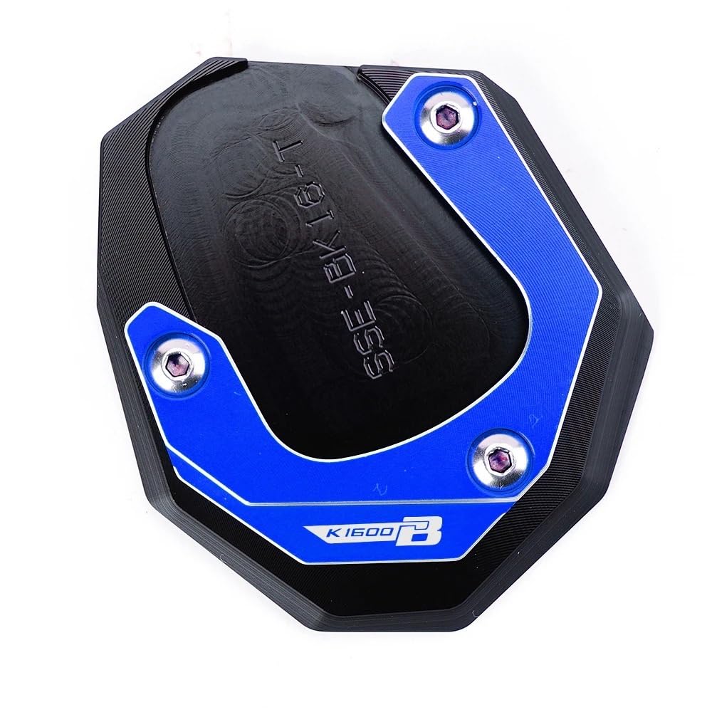 Motorrad Seitenständerpolster Für B&MW K1600B K1600GT K1600 GTL 2017-2023 CNC Motorrad Kickstand Verlängerung Fuß Seite Stehen Vergrößern Pad(Blue-K1600B) von TTADINUDD