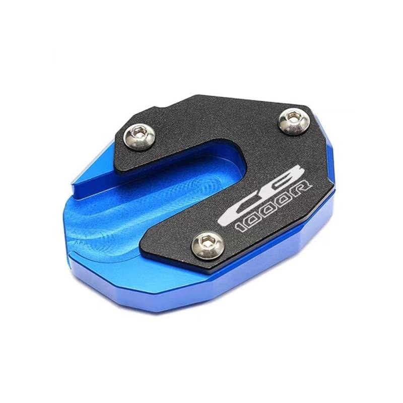 Motorrad Seitenständerpolster Für H&ONDA CB1000R CB 1000R 2018-2023 Motorrad Kickstand Pad Fuß Unterstützung Enlarger Verlängerung Seite Stehen Platte Pad(Blue) von TTADINUDD