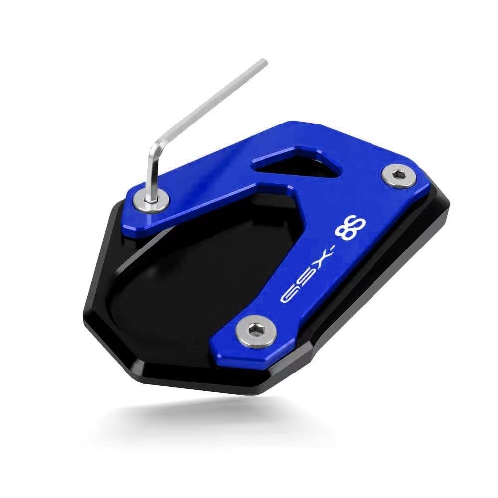 Motorrad Seitenständerpolster Für Suzuki GSX8S GSX-8S 2023 Motorrad Kickstand Fuß Seitenständer Erweiterung Enlarger Stützplatte Pad(Blue) von TTADINUDD