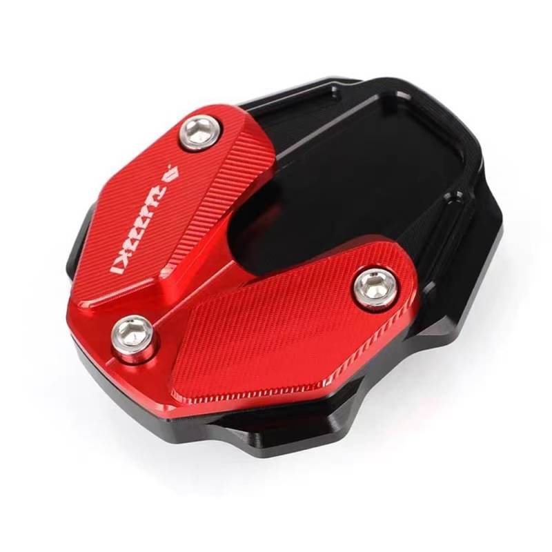 Motorrad Seitenständerpolster Für Suzuki UY125 UU125 UE125 2020 2021 2022 2023 Motorrad Ständer Pad Fuß Unterstützung Enlarger Verlängerung Seite Stehen Platte Pad(Red) von TTADINUDD