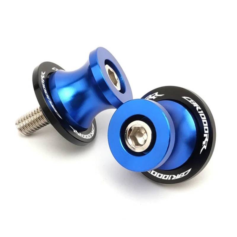 Motorradschwinge Spulen Schieber Für H&ONDA CBR1000RR CBR 1000 RR Motorrad 8 MM Schwinge Sliders Spulen CNC Schwinge Ständer Schraube Paddock(Blue) von TTADINUDD