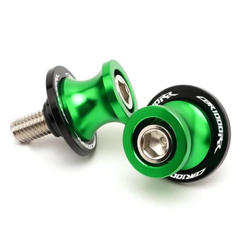 Motorradschwinge Spulen Schieber Für H&ONDA CBR1000RR CBR 1000 RR Motorrad 8 MM Schwinge Sliders Spulen CNC Schwinge Ständer Schraube Paddock(Green) von TTADINUDD