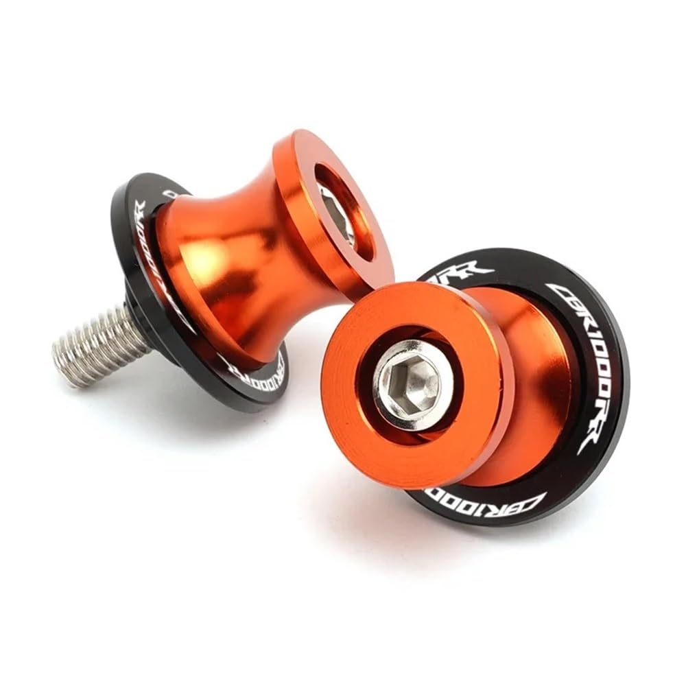 Motorradschwinge Spulen Schieber Für H&ONDA CBR1000RR CBR 1000 RR Motorrad 8 MM Schwinge Sliders Spulen CNC Schwinge Ständer Schraube Paddock(Orange) von TTADINUDD