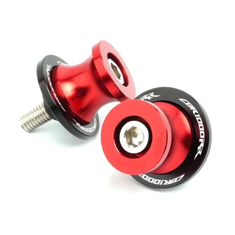 Motorradschwinge Spulen Schieber Für H&ONDA CBR1000RR CBR 1000 RR Motorrad 8 MM Schwinge Sliders Spulen CNC Schwinge Ständer Schraube Paddock(Red) von TTADINUDD