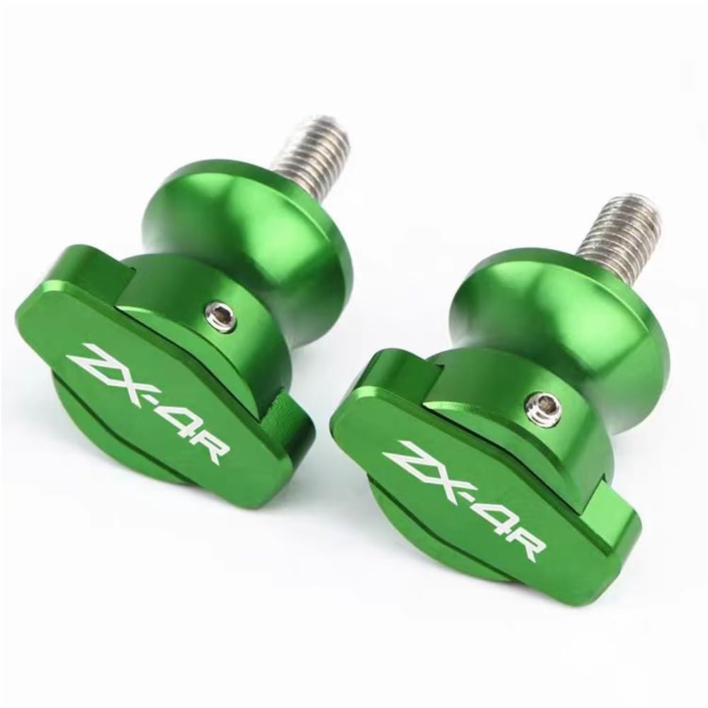 Motorradschwinge Spulen Schieber Für KA&was&AKI Ninja ZX-4R ZX-4RR ZX4R ZX4RR 2023 2024 Motorrad CNC M8 Schwinge Sliders Spulen Paddock Stand Spulen(Green-ZX4R) von TTADINUDD