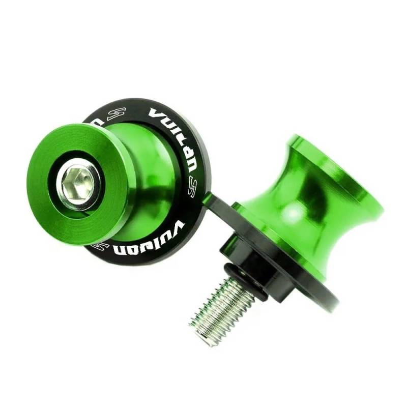 Motorradschwinge Spulen Schieber Für KA&was&AKI Vu&lc&an S 650 VN650 2015-2023 Motorrad 10mm CNC Schwinge Spulen Slider Stand(Green) von TTADINUDD