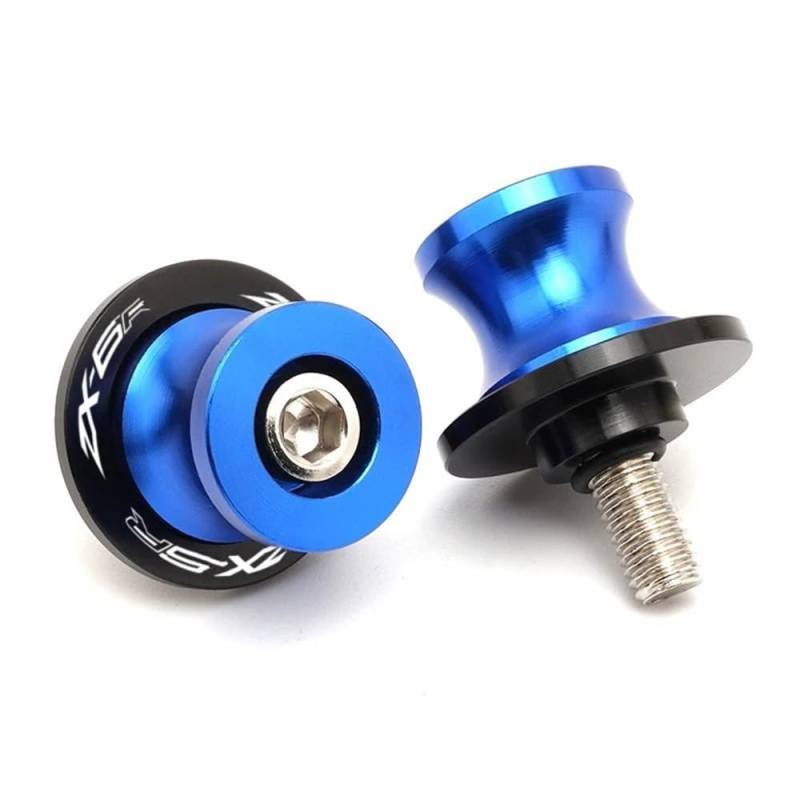 Schwingarm Spule Schieber Für KA&was&AKI ZX-6R Zx6r Zx636 2015-2018 2019 2020 2021 2022 2023 Motorrad Aluminium Schwinge Spulen Slider 8mm Stand Schrauben(Blue) von TTADINUDD