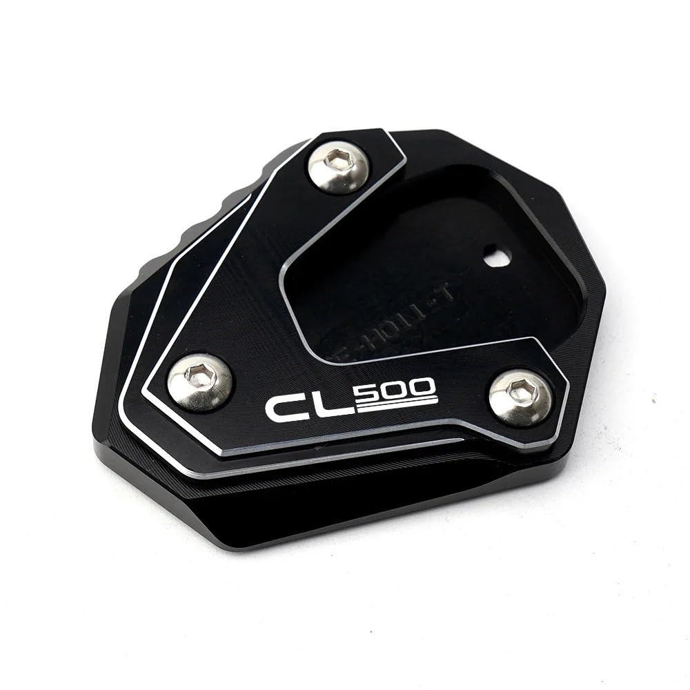 Seitenständer-Stützplatte Für H&ONDA CL500 CL250 CL300 CL 250 300 500 2023 Motorrad Aluminium Seite Stehen Verlängerung Ständer Vergrößern Pad(Black-CL500) von TTADINUDD