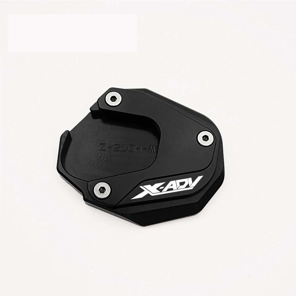 Seitenständer-Stützplatte Für H&ONDA X ADV XADV X-ADV 750 XADV750 2021 2022 2023 2024 CNC Motorrad Ständer Seite Stehen Verlängerung Pad Vergrößerungs Platte(Black) von TTADINUDD